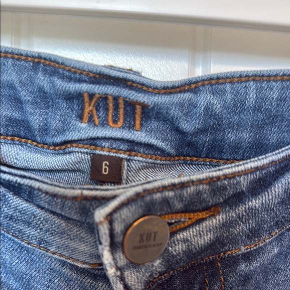 Kut from the Kloth Blue Rolled Hem Jean Shorts - Picture 2 of 4
